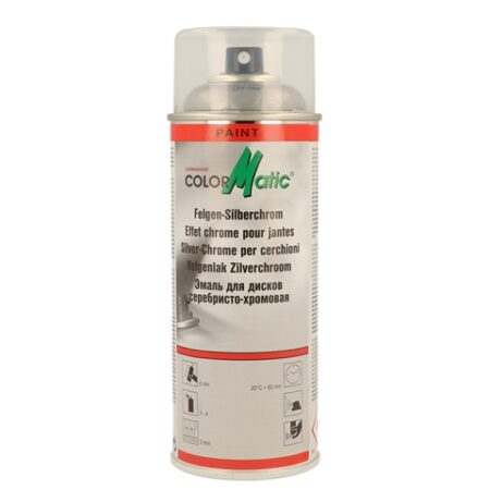 Spray vopsea pentru jante crom-argintiu Colormatic Silverchrome, 400 ml