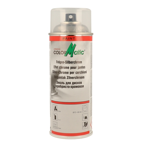 Spray vopsea pentru jante crom-argintiu Colormatic Silverchrome, 400 ml