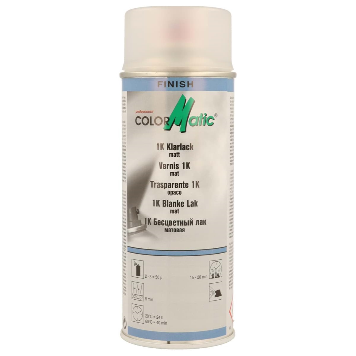 Lac transparent mat 1K spray Colormatic 400 ml Lac transparent mat 1K spray Colormatic 400 ml